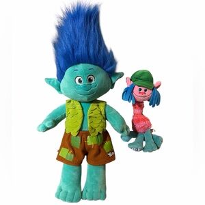 Build A Bear Trolls Plush Bundle Branch Cooper Stuffed Animal Dreamworks Toy
